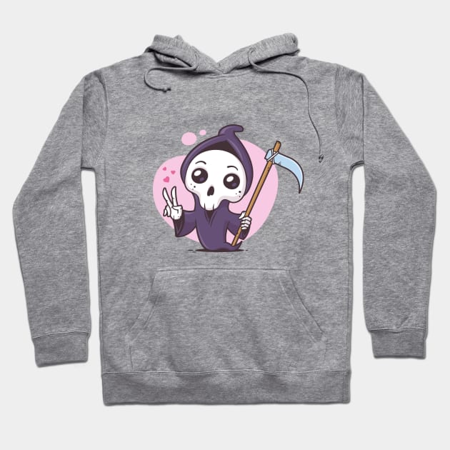 Kawaii Grim Reaper Hoodie by zoljo